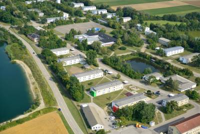 Blick auf das AnkER-Zentrum Manching/ Ingolstadt